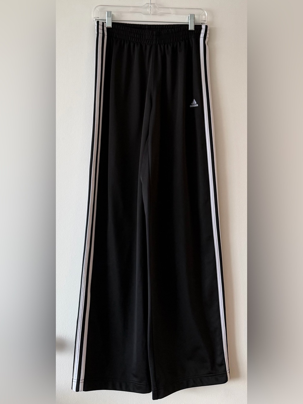 Adidas Snap Button Tearaway Track Pants Black 3-Stripe Breakaway Small Unisex